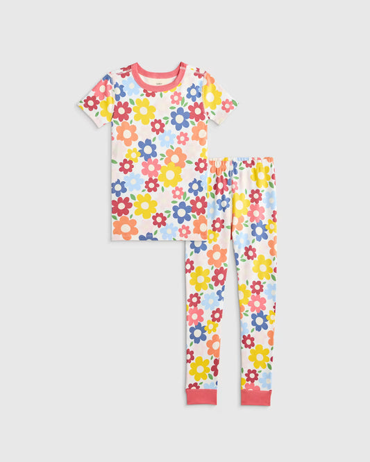 100% Organic Cotton Short Sleeve and Pant Pajama Set - US 4364