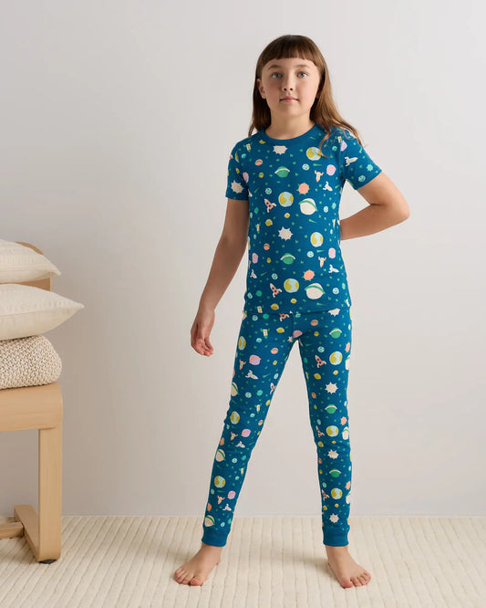 100% Organic Cotton Short Sleeve and Pant Pajama Set - US 6680