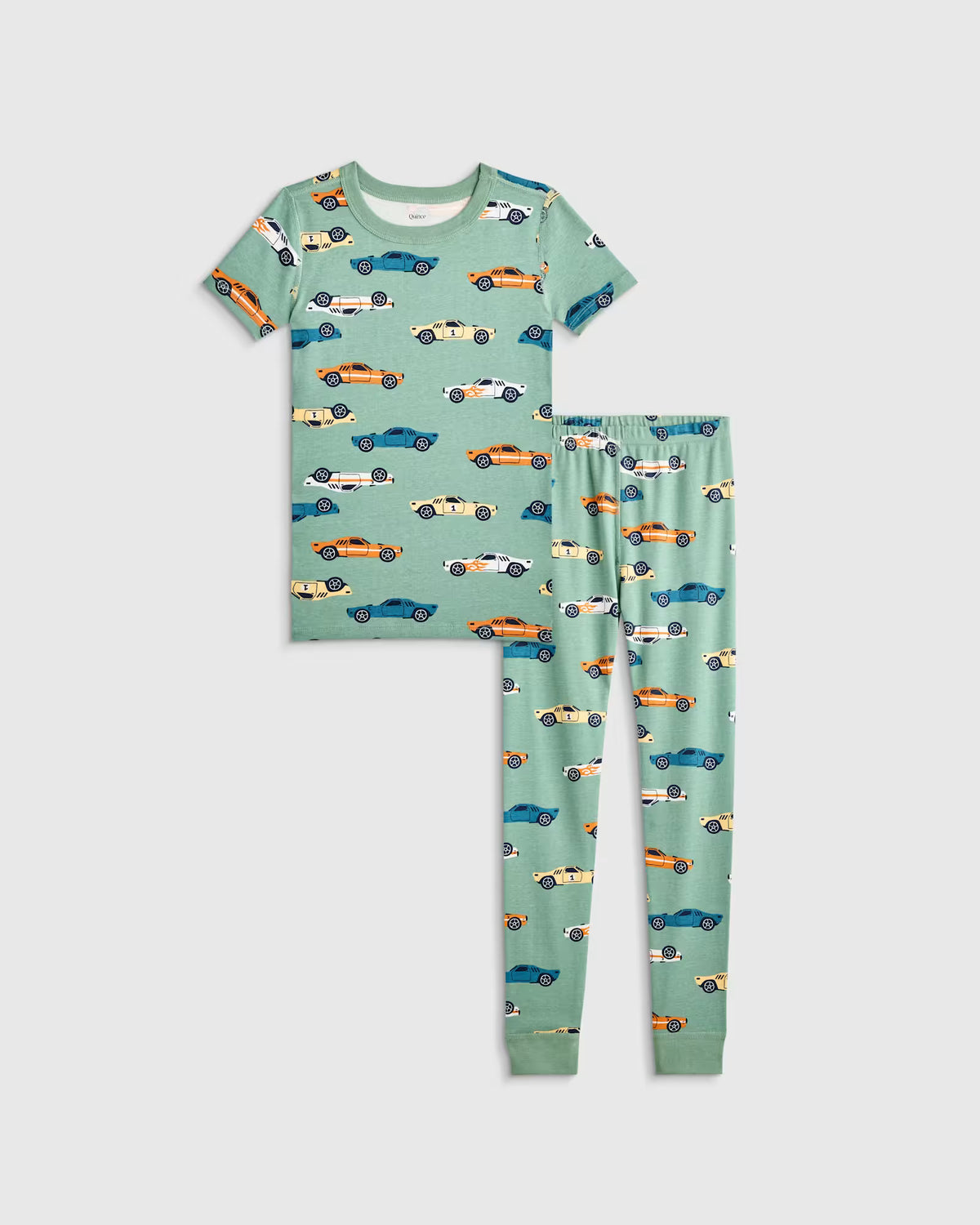 100% Organic Cotton Short Sleeve and Pant Pajama Set - US 8063