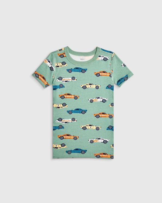 100% Organic Cotton Short Sleeve and Pant Pajama Set - US 8027