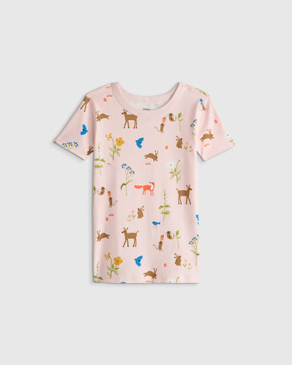 100% Organic Cotton Short Sleeve and Pant Pajama Set - US 3129