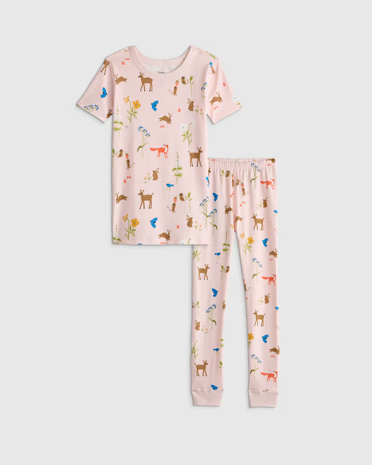 100% Organic Cotton Short Sleeve and Pant Pajama Set - US 3129