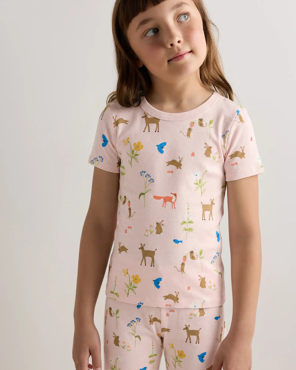 100% Organic Cotton Short Sleeve and Pant Pajama Set - US 3129
