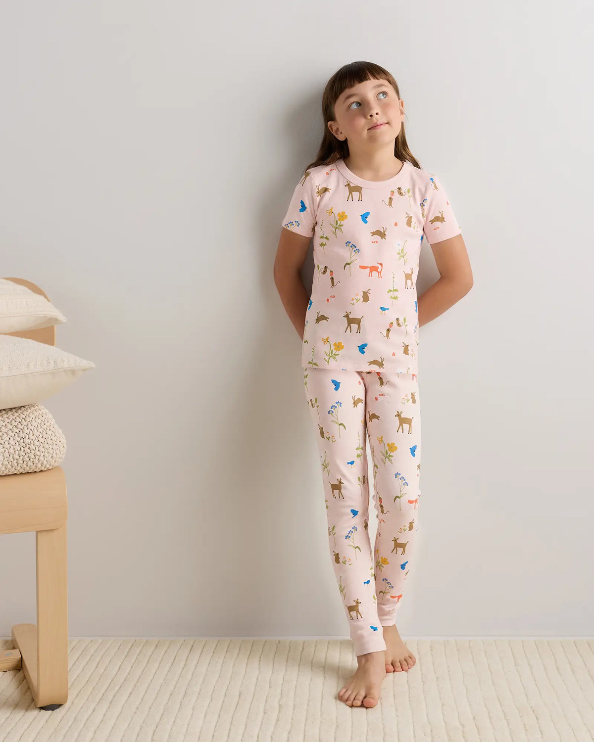 100% Organic Cotton Short Sleeve and Pant Pajama Set - US 3129