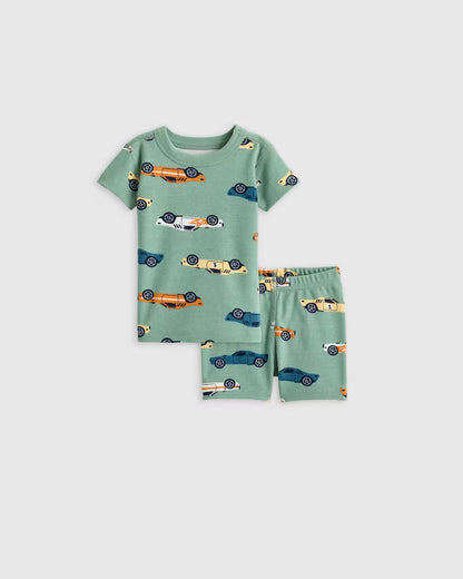 100% Organic Cotton Short Sleeve and Shorts Pajama Set - US 0599
