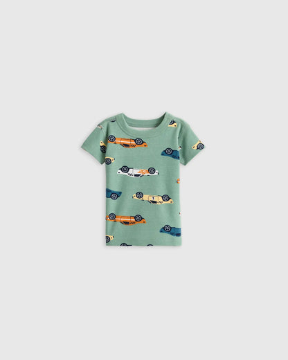 100% Organic Cotton Short Sleeve and Shorts Pajama Set - US 0599