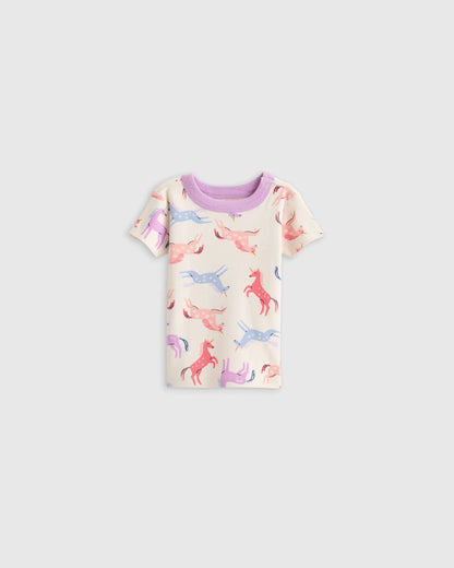 100% Organic Cotton Short Sleeve and Shorts Pajama Set - US 7533