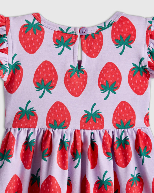 Organic Cotton Sleeveless Ruffle Dress - US 6308