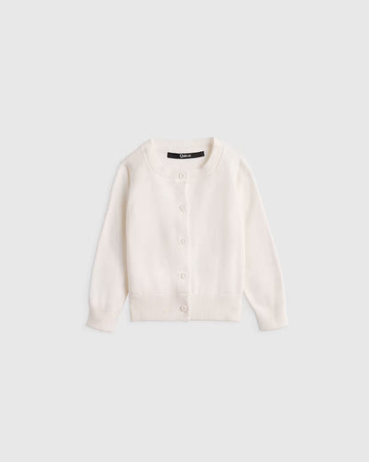100% Organic Cotton Crewneck Cardigan - US 3785