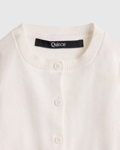 100% Organic Cotton Crewneck Cardigan - US 3785