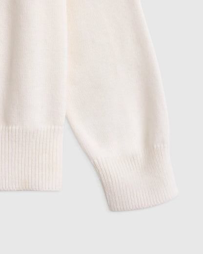 100% Organic Cotton Crewneck Cardigan - US 3785