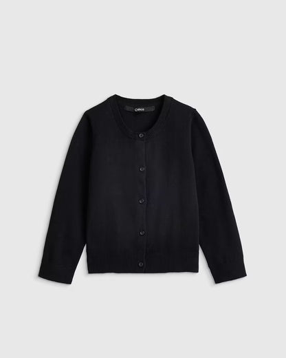 100% Organic Cotton Crewneck Cardigan - US 6525
