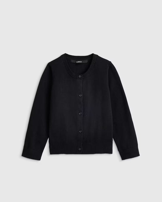 100% Organic Cotton Crewneck Cardigan - US 6525