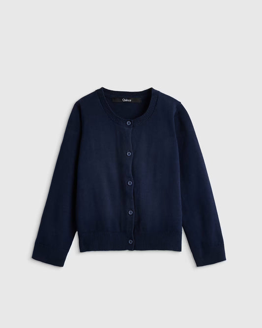 100% Organic Cotton Crewneck Cardigan - US 4880