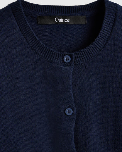 100% Organic Cotton Crewneck Cardigan - US 4880