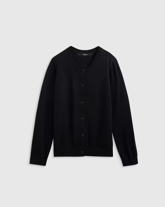 100% Organic Cotton Crewneck Cardigan - US 4863