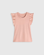Ruffle Sleeve Organic Cotton Top - US 3677