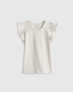 Ruffle Sleeve Organic Cotton Top - US 9116