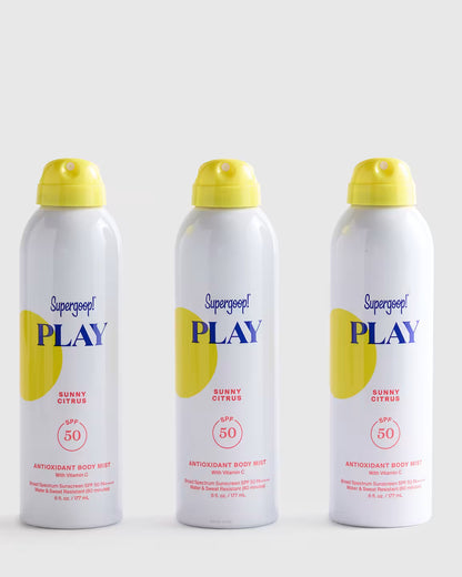 PLAY Antioxidant Body Mist SPF 50 with Vitamin C (3-Pack) by Supergoop! - US 8251