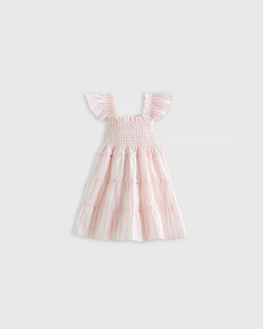 100% Organic Cotton Poplin Smocked Dress - US 8411