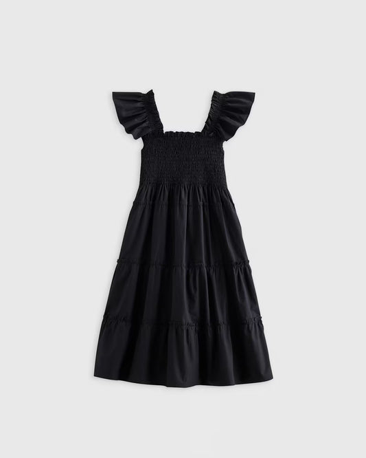 100% Organic Cotton Poplin Smocked Dress - US 0674