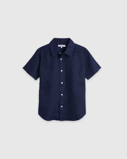 100% European Linen Short Sleeve Shirt - US 8815