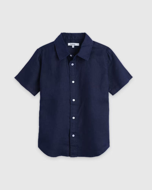 100% European Linen Short Sleeve Shirt - US 7727