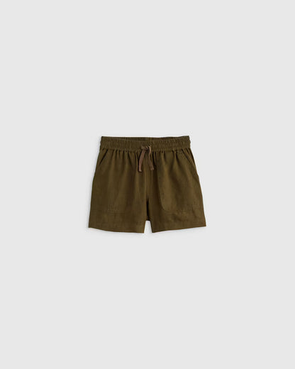 100% European Linen Drawstring Shorts - US 3773