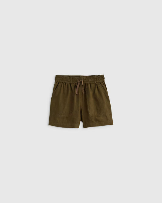 100% European Linen Drawstring Shorts - US 3773