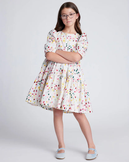 100% Cotton Poplin Puff Sleeve Dress - US 4055
