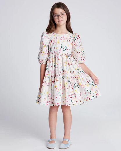 100% Cotton Poplin Puff Sleeve Dress - US 4055