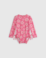Long Sleeve Tie One-Piece Swimsuit - US 0052