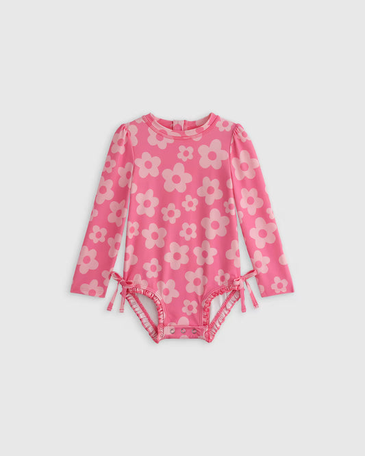 Long Sleeve Tie One-Piece Swimsuit - US 0052