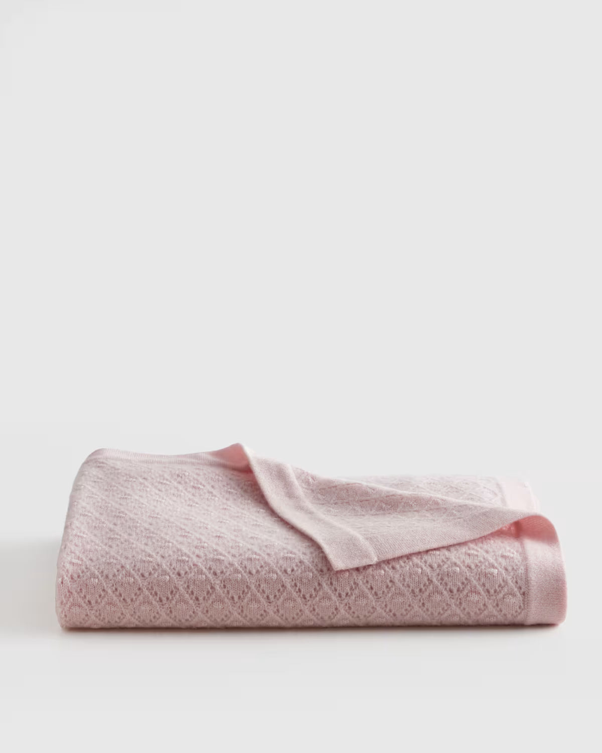 Mongolian Cashmere Pointelle Baby Blanket - US 6476