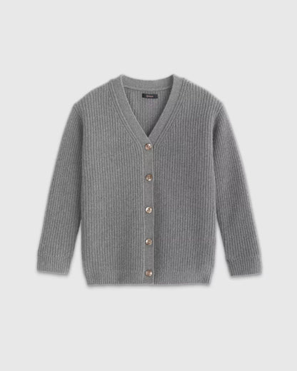 Washable Cashmere Oversized Fisherman Cardigan - US 7537