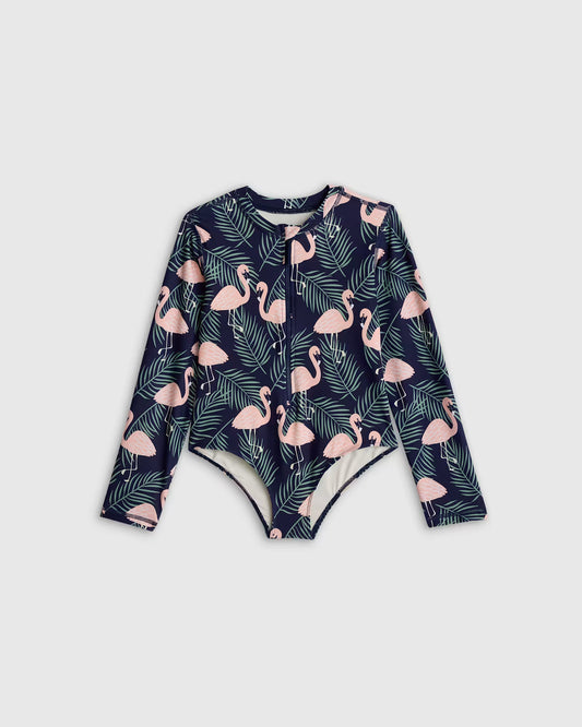 Long Sleeve Zip-Up Swimsuit - US 2612
