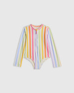 Long Sleeve Zip-Up Swimsuit - US 4684