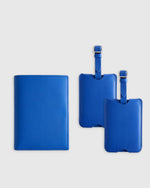 Nappa Leather RFID Blocking Passport Holder & Luggage Tags Set - US 5596
