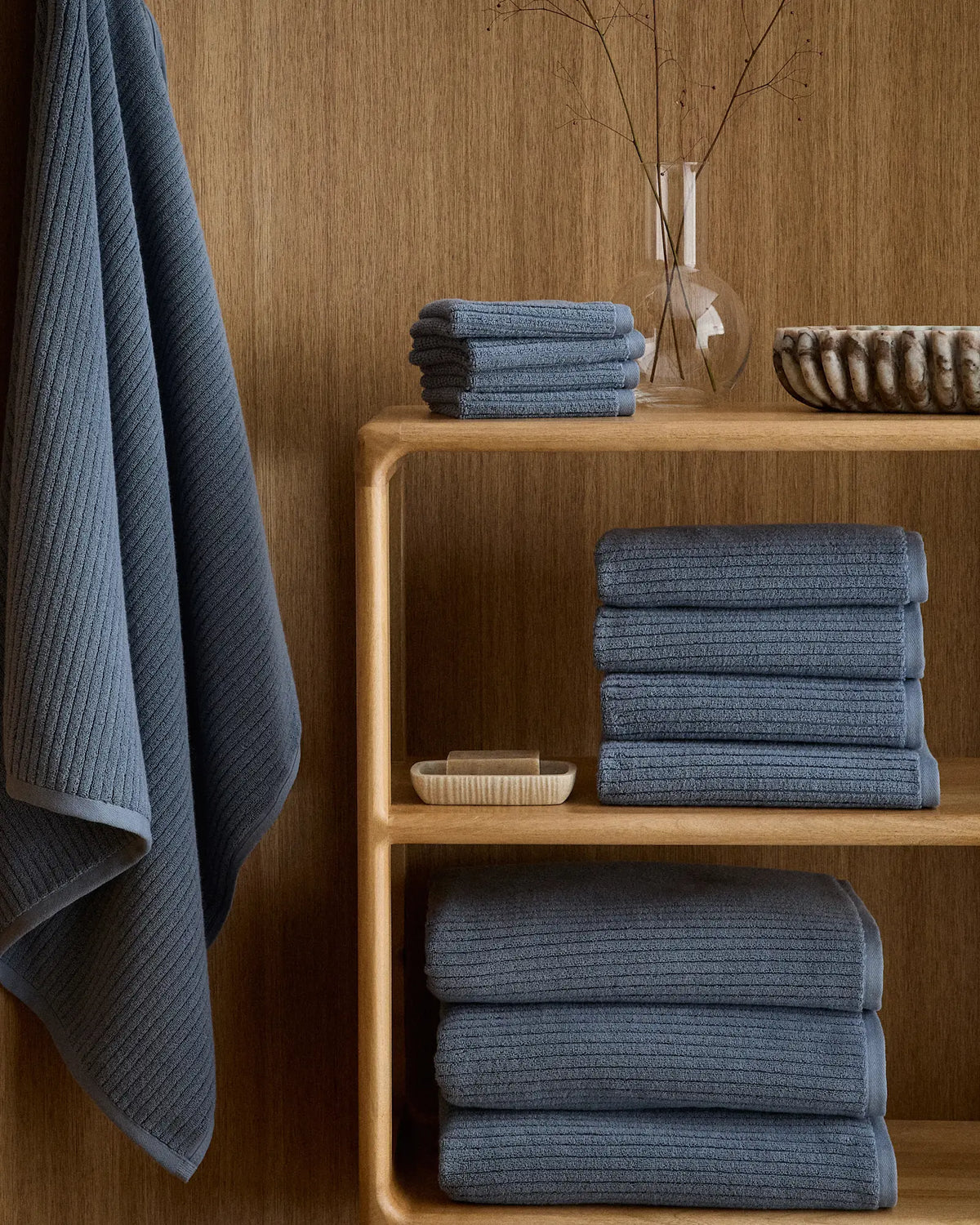 Ribbed Organic Turkish Cotton Bath Bundle (4 pieces) - US 9772