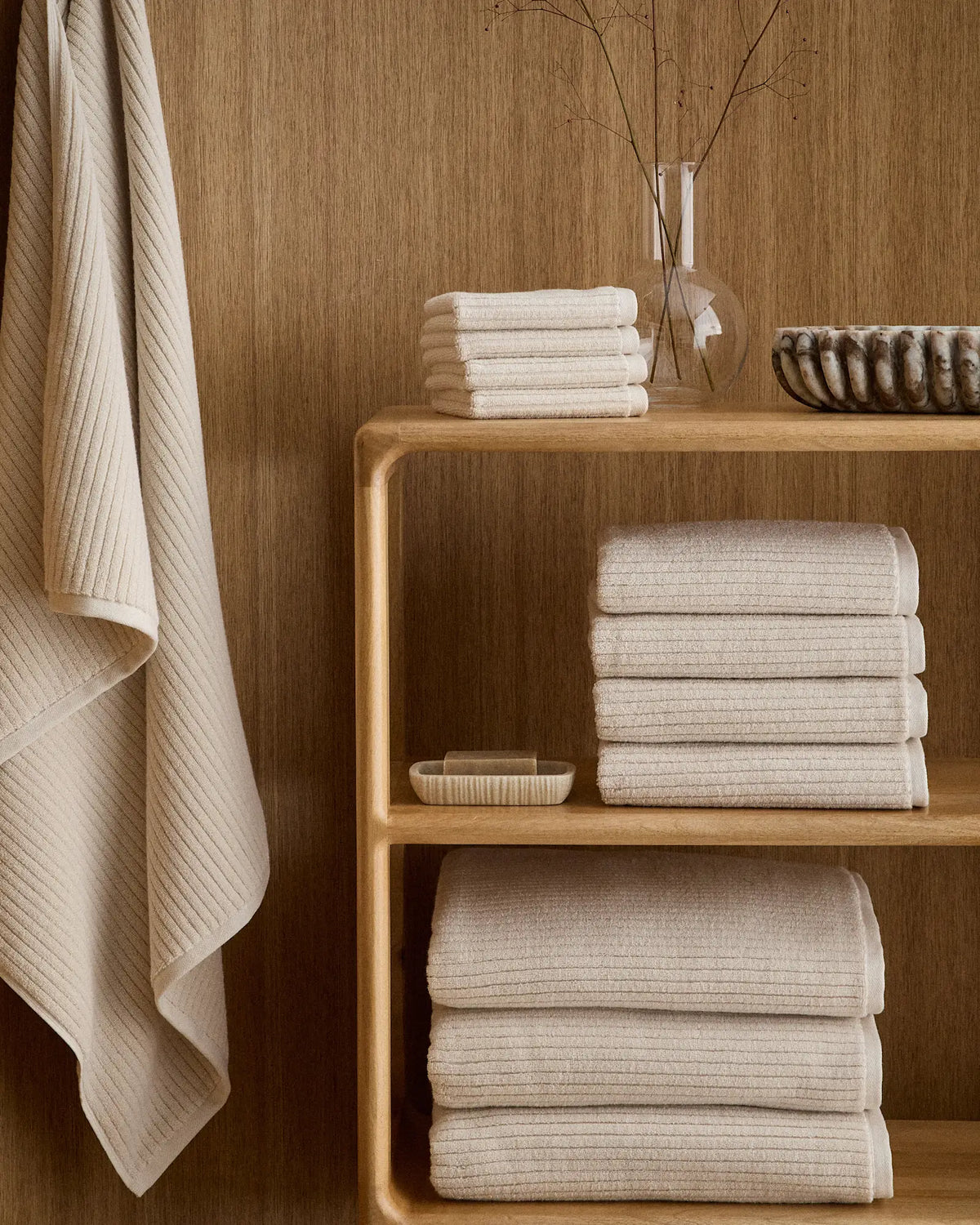 Ribbed Organic Turkish Cotton Bath Bundle (4 pieces) - US 9906