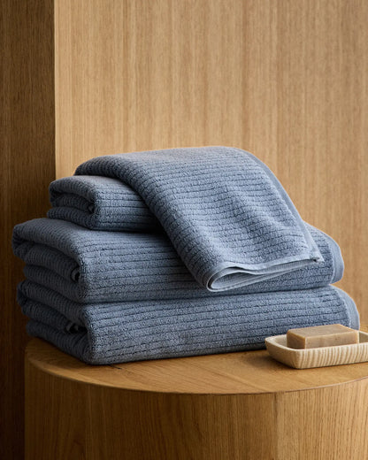 Ribbed Organic Turkish Cotton Bath Bundle (4 pieces) - US 9772