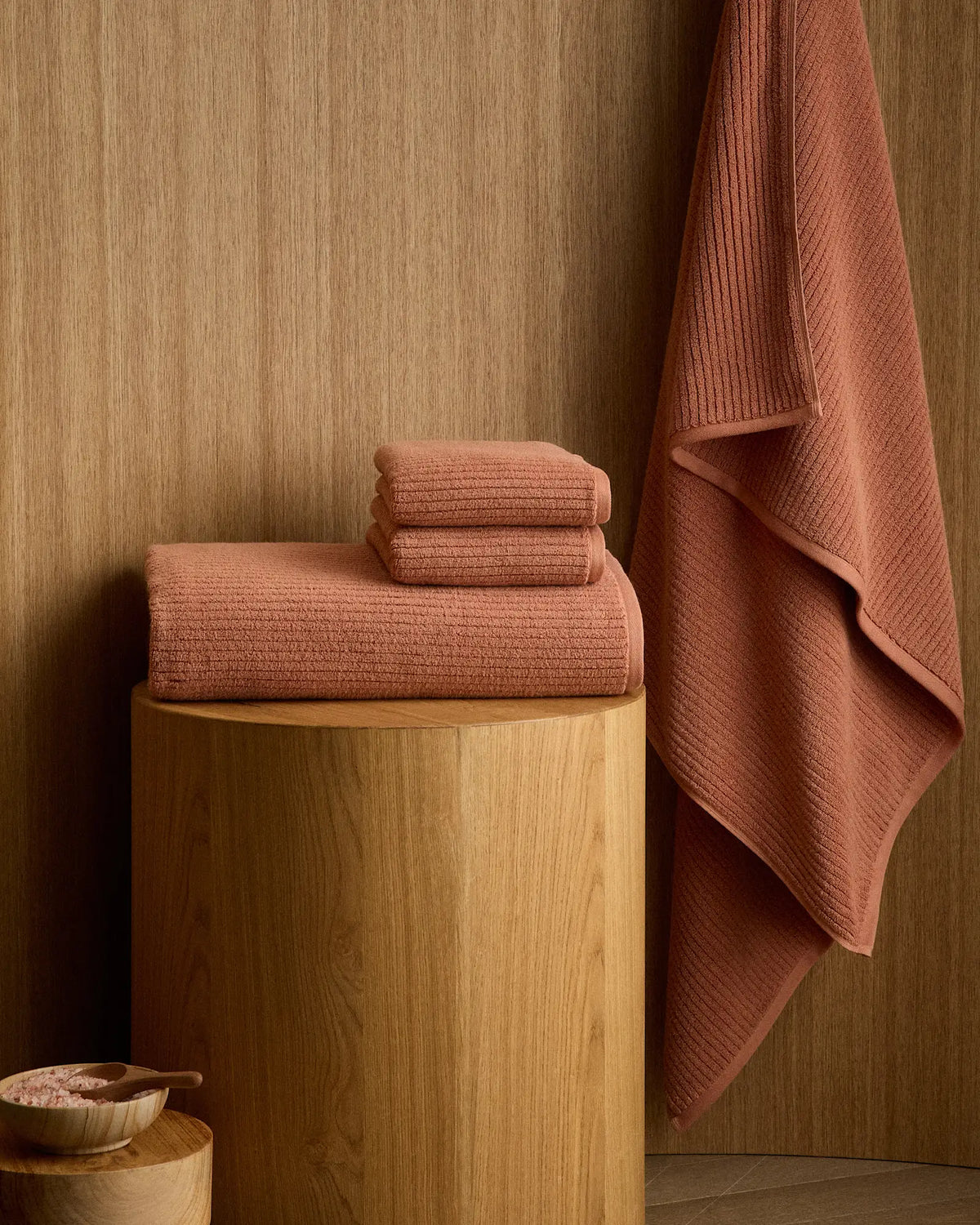 Ribbed Organic Turkish Cotton Bath Sheet Bundle (4 pieces) - US 8551