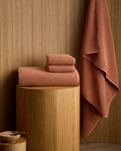Ribbed Organic Turkish Cotton Bath Sheet Bundle (4 pieces) - US 8551