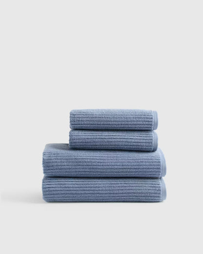 Ribbed Organic Turkish Cotton Bath Bundle (4 pieces) - US 9772