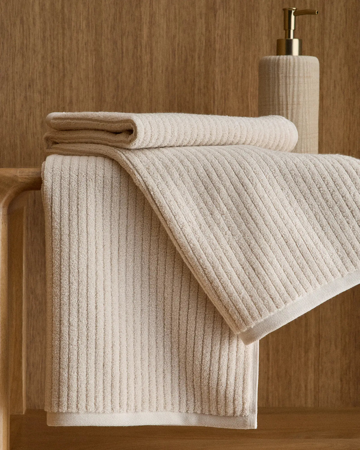 Ribbed Organic Turkish Cotton Bath Sheet Bundle (4 pieces) - US 9036