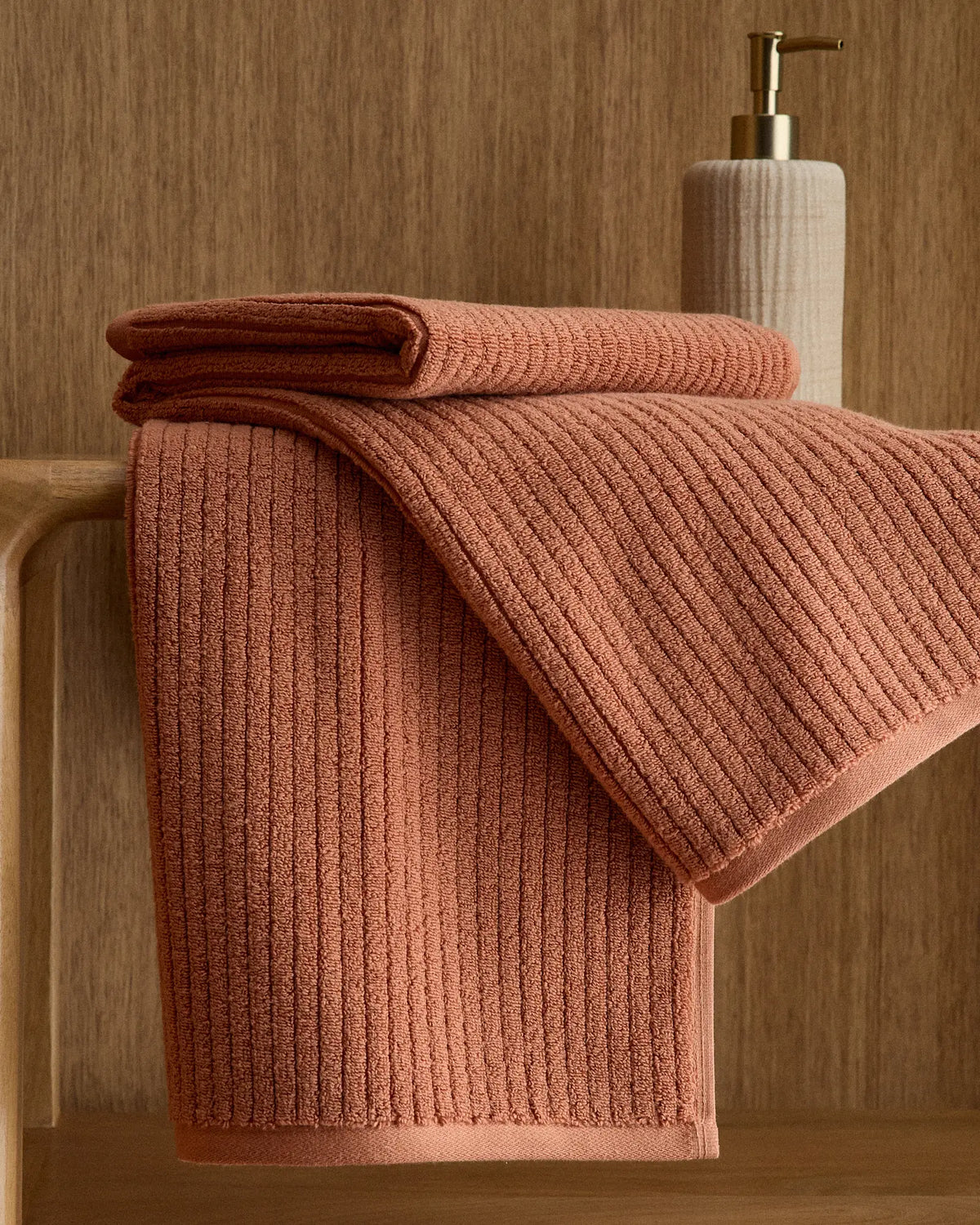 Ribbed Organic Turkish Cotton Bath Sheet Bundle (4 pieces) - US 8551