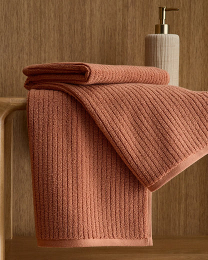 Ribbed Organic Turkish Cotton Bath Sheet Bundle (4 pieces) - US 8551