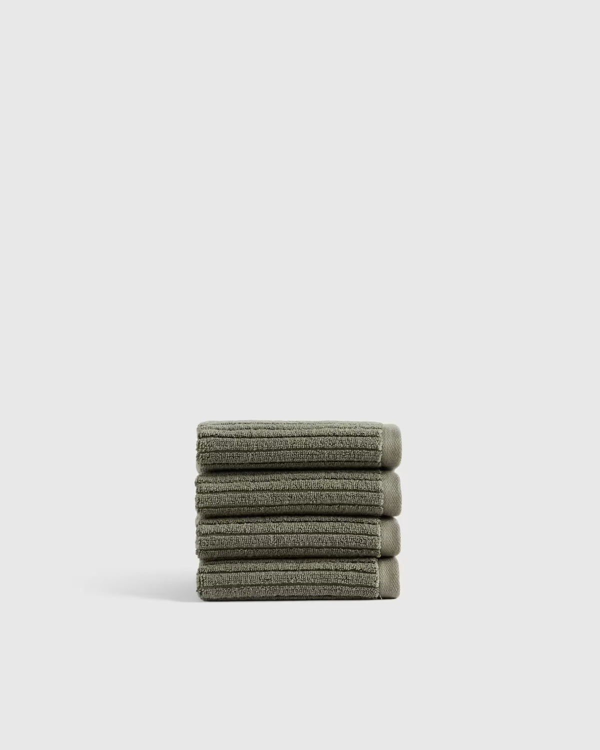 Ribbed Organic Turkish Cotton Washcloth (Set of 4) - US 0181