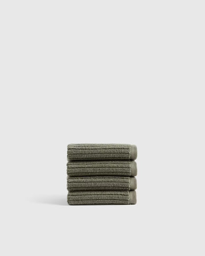 Ribbed Organic Turkish Cotton Washcloth (Set of 4) - US 0181