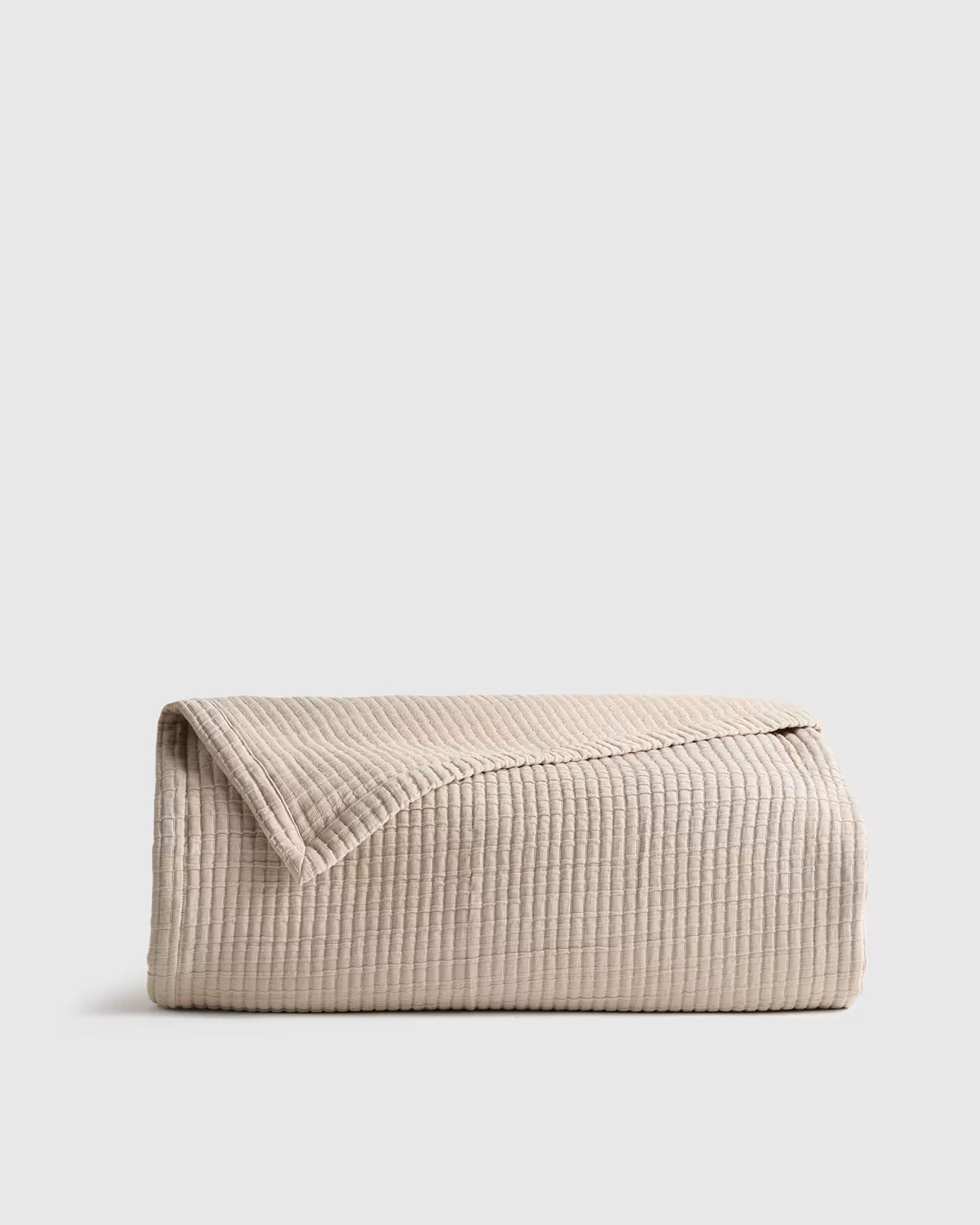 Organic Ribbed Cotton Coverlet - US 8850
